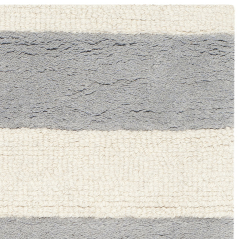 Abington Striped Wool Hand Tufted Area Rug, Rectangle 91 x 152cm