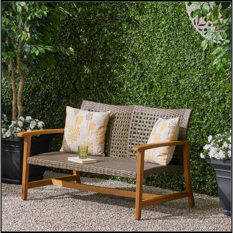 Causeuse en bois Hampton, Naturel / brun