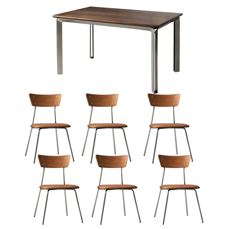 Modern Light Luxury Durable Dining Table Sets., 29.53"H x 55.12"L x 31.5"W