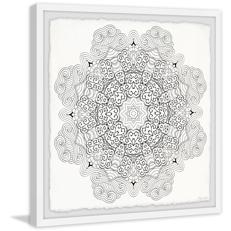" Mandala Hearts ", 32" H x 32" W