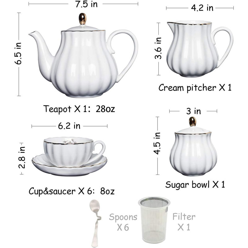 Service à thé en porcelaine