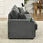 Canapé moderne avec ensemble 2 places et causeuse avec rangement, canapé à siège profond avec porte-gobelets et ports de charge pour téléphone, canapé en velours côtelé beige pour le salon, gris-932004113