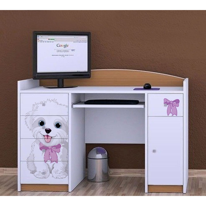 Leda 125cm Computer Desk, Light Brown
