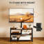HOMCOM TV Stand Cabinet with Swivel Bracket for 32-70 Inch TVs Rustic Brown