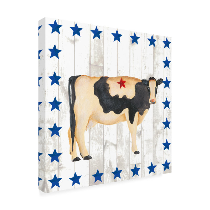 Toile pour l'extérieur «Americana Animals III» par Aureliea Regina Moore, H 14 po x l 14 po x P 1,5 po