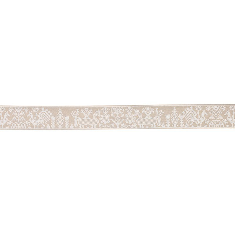 Ruban Tarpan brodé, Naturel
