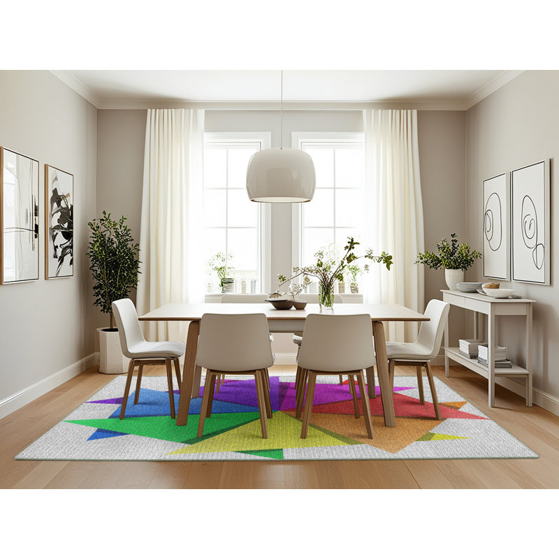 Mauve Tapis décoratif, Rectangle 7 pi x 10 pi