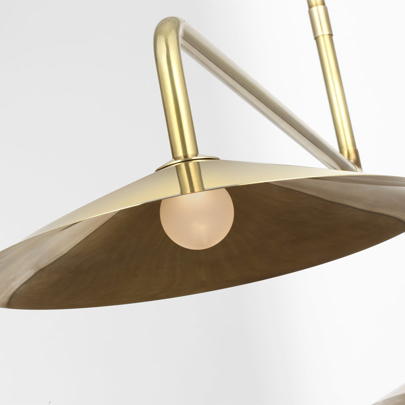 Amber Lewis Ponce 62" Linear Pendant, Brass, Hand-Rubbed Antique Brass