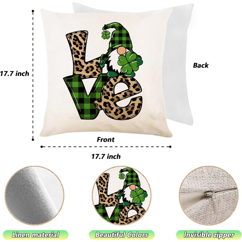 Housse de coussin réversible en lin 
