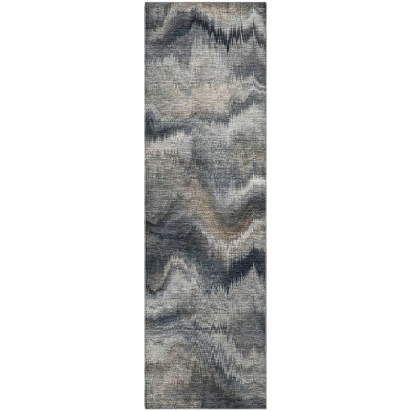 Tapis lavable à la machine de qualité supérieure Mayfield AMF2095, Gris, 2'6" x 3'10"