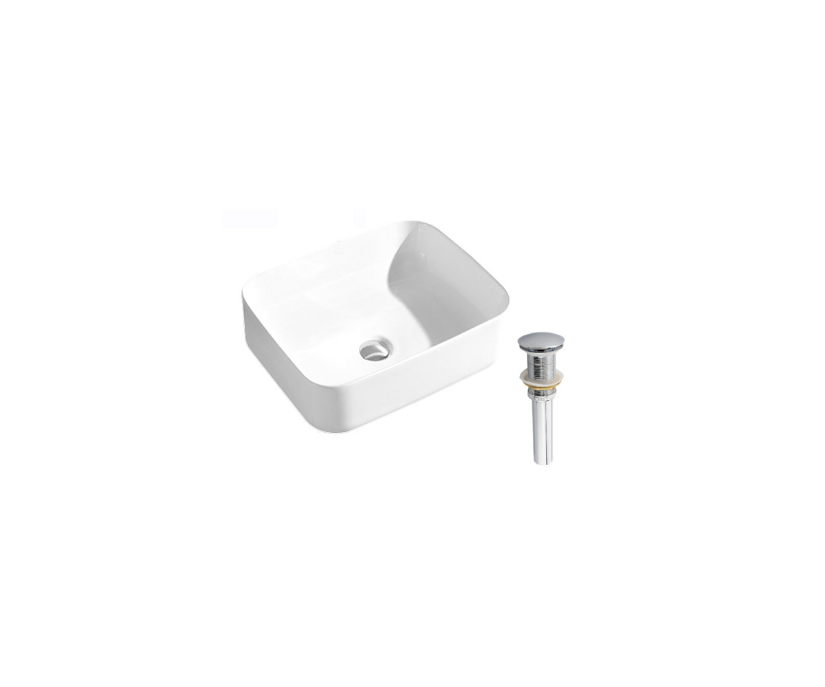 DROP Bath And Kitchen 15'' Ceramic Rectangular Bathroom Sink Wayfair