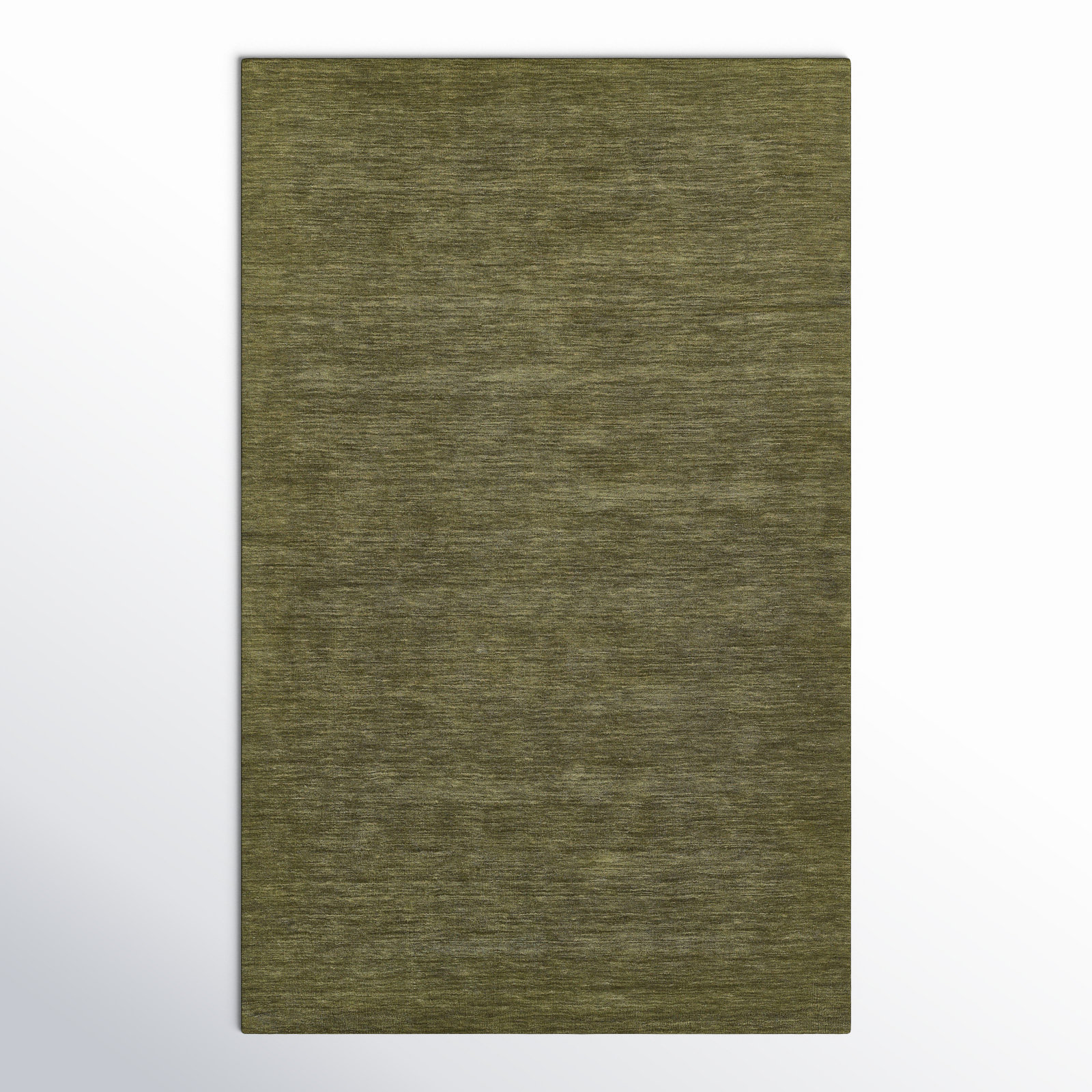 Althena Hand Loomed Wool Green Rug, Rectangle 9' x 12'