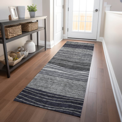 Tapis gris Tweedy lavable à la machine Premium