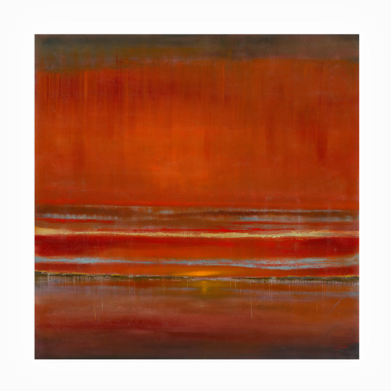 Décoration murale d'extérieur toutes saisons Manny Rio «Red Horizon», L 24 po x H 24 po