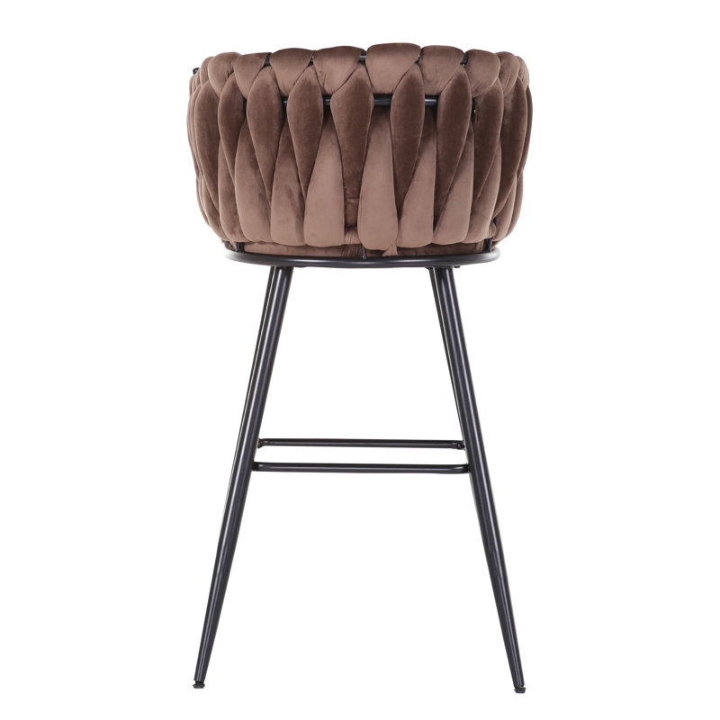 Tattnall Upholstered Bar Stool, Brown