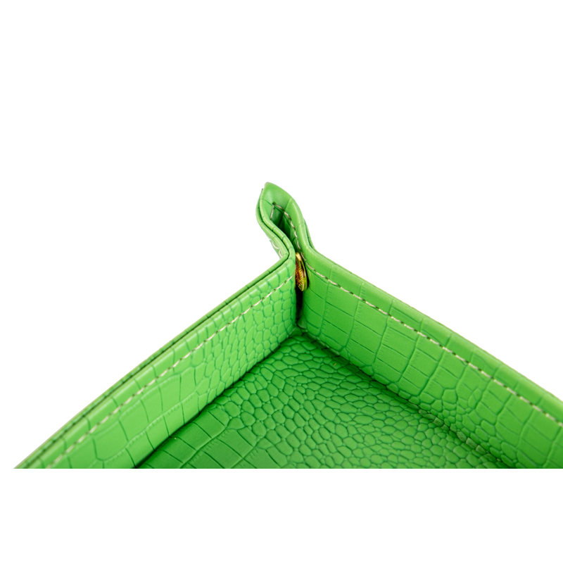 Byntlee Leather / Faux Leather Decorative Tray, Green