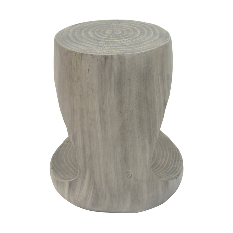 Table d'appoint MGO Hollow, texture semblable au bois, couleur GRISE