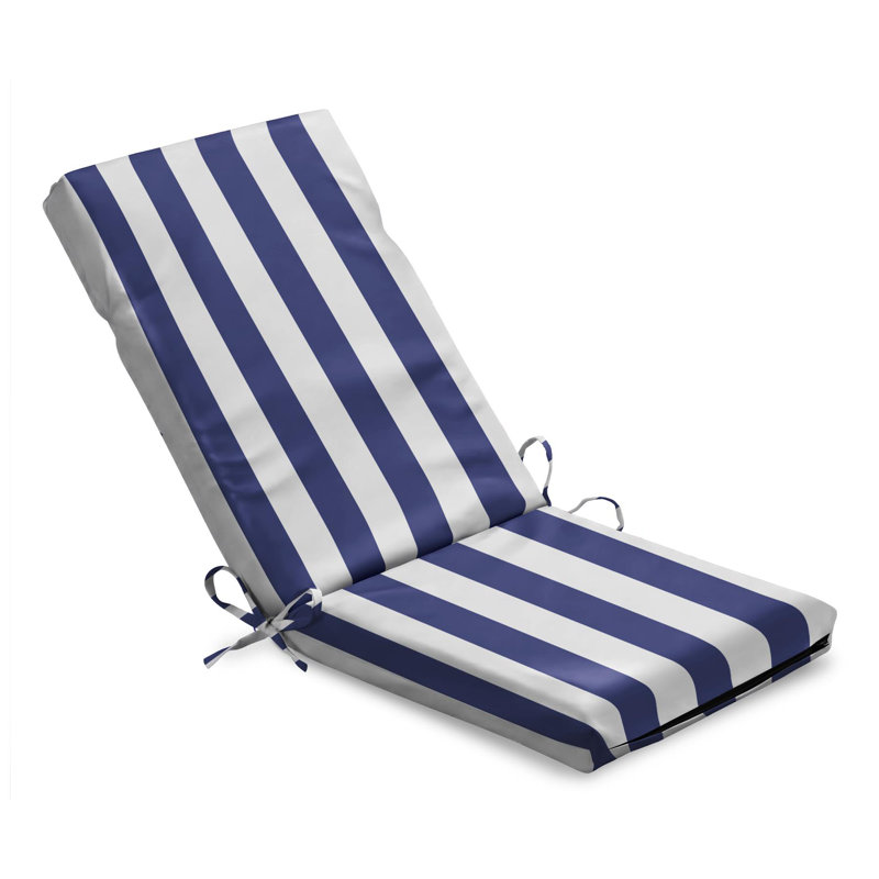 Garden Back and Seat Cushion, Blue Striped