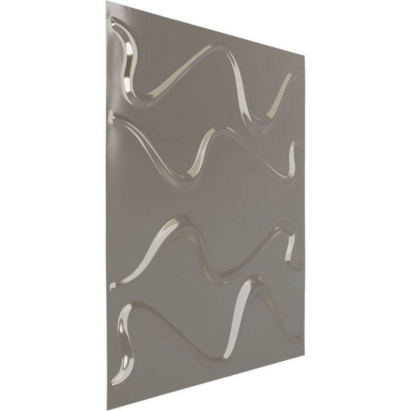 L 19 5/8 po x H 19 5/8 po Panneau mural décoratif 3D EnduraWall Versailles, chrome brillant (couvre 2,67 pieds carrés)