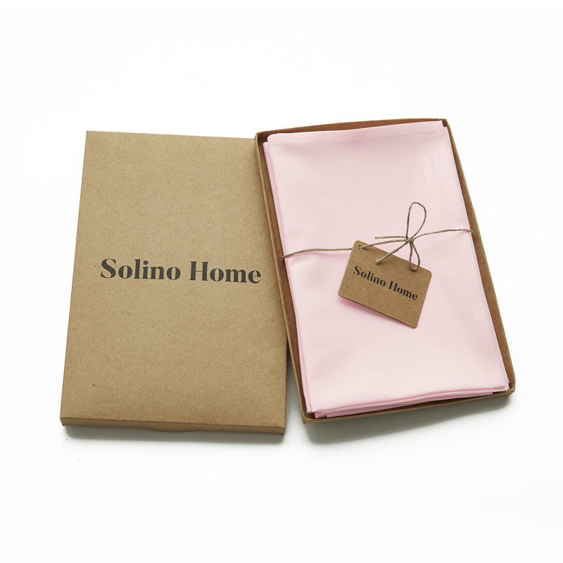 Dru Cotton Linen Dinner Napkins, Pink