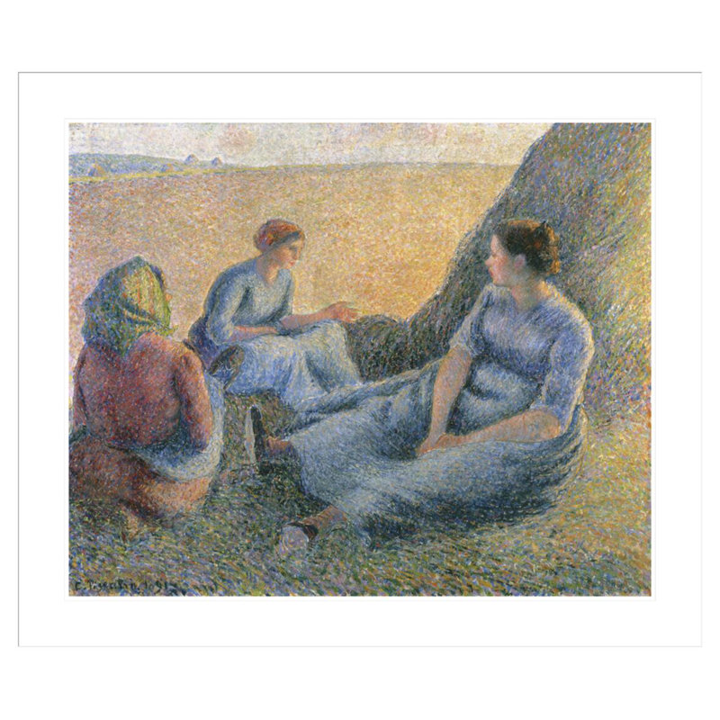 «Haymakers Resting» par Camille Pissarro, impression giclée sur cadre, H 33,5 po x l 39,48 po