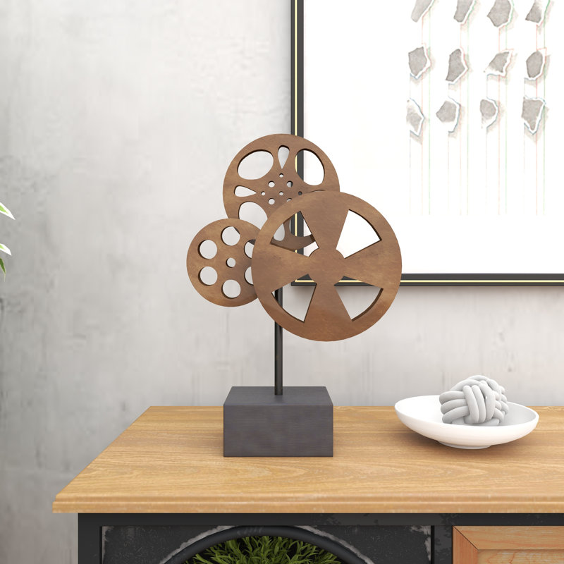 Sculpture de bobine de film, Brun