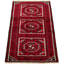 Hand-Knotted Rizbaft Red Wool Rug 3'10" X 6'7"