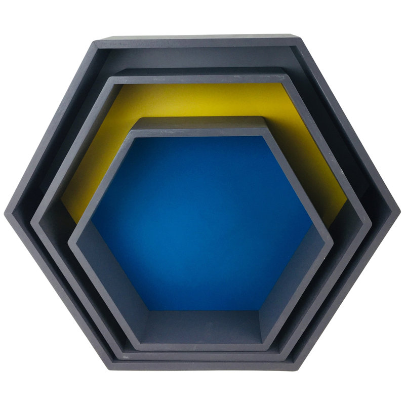 Standridge 3 Piece Hexagon Accent Shelf