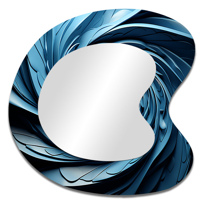 Felecity spiraling bleu abstrait vortex III, 33 po x 33 po