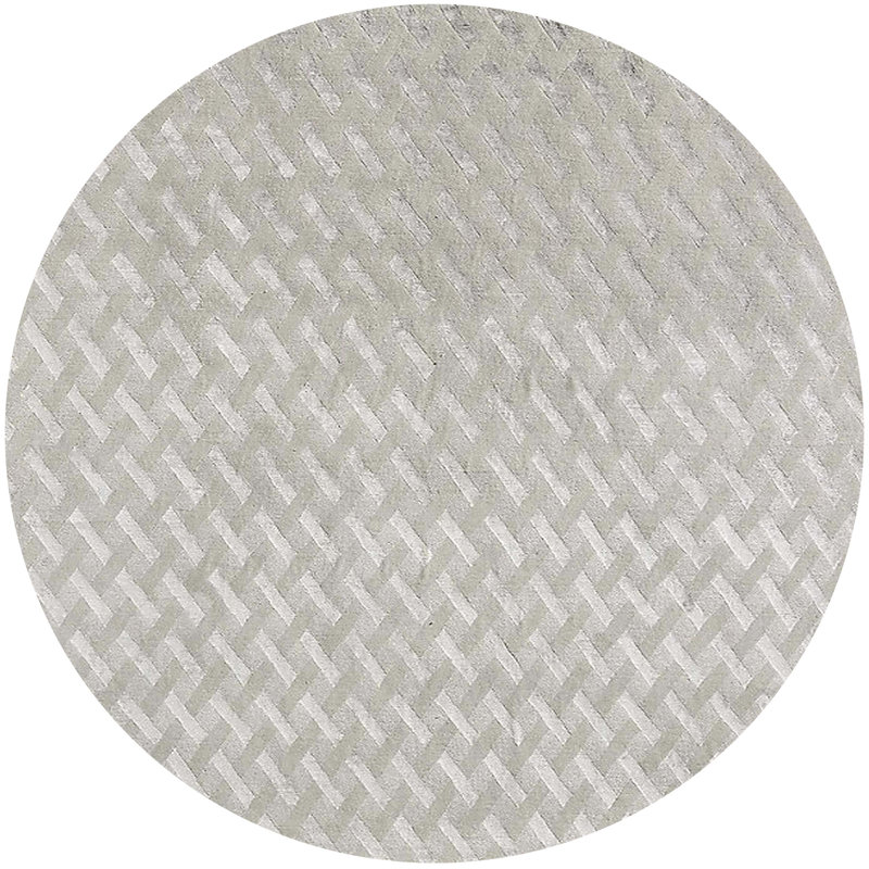 Tapis 100% moderne de style Mid-Century 100% lavable à la machine, Rond 4 pi