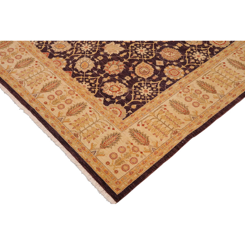 Tapis oriental en laine brun / brun clair Silke
