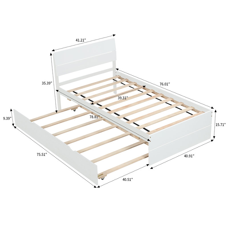 Lit plateforme Arnolds, Blanc