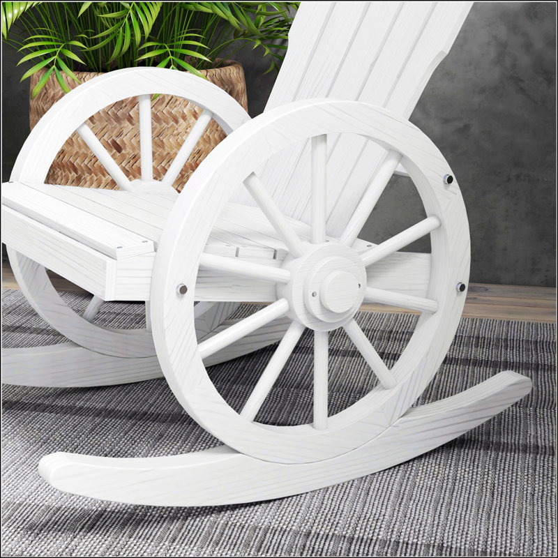 Chaise berçante en bois