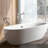 Brushed Nickel Freestanding Bathtub Faucet With Hand Shower - Solid Metal, Corrosion Full Coverage Spray Nickel, 13.09 Lb Body