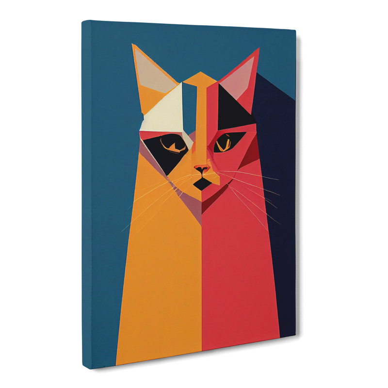 Cat Cubism Vol.1 - Wrapped Canvas, 50cm H x 35cm W x 3cm D