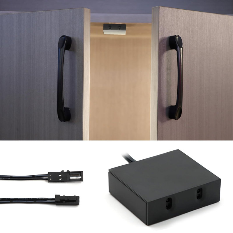 Interrupteur de capteur de mouvement activé par la porte, interrupteur de capteur IR, pour lumières DEL de placard et éclairage d'armoire (DC 24V 5A)