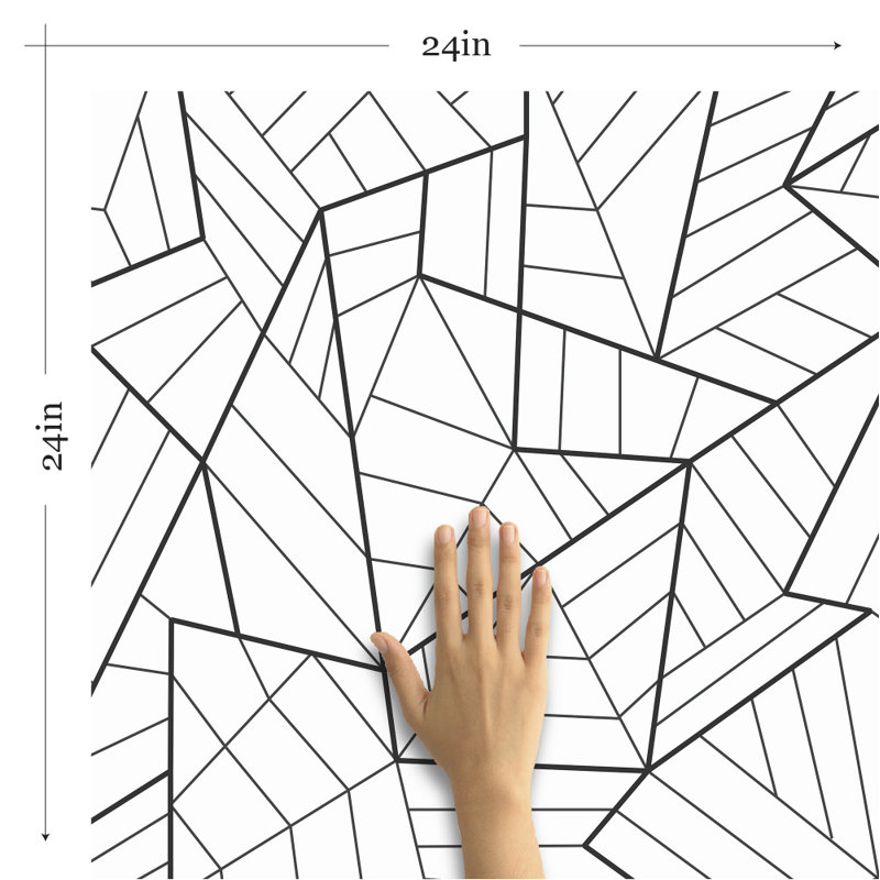 Panneau de papier peint amovible Varya Lines, L 102 po x l 24 po