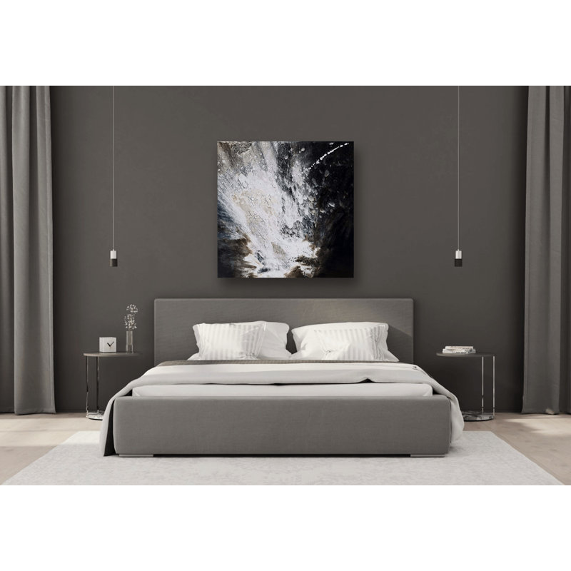 Volcano Contemporary Fine Art, 20" H x 20" W x 1.75" D, White Framed Canvas