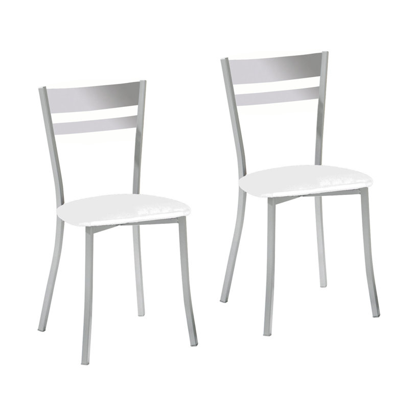Eloris Upholstered Dining Chair, White, Grey