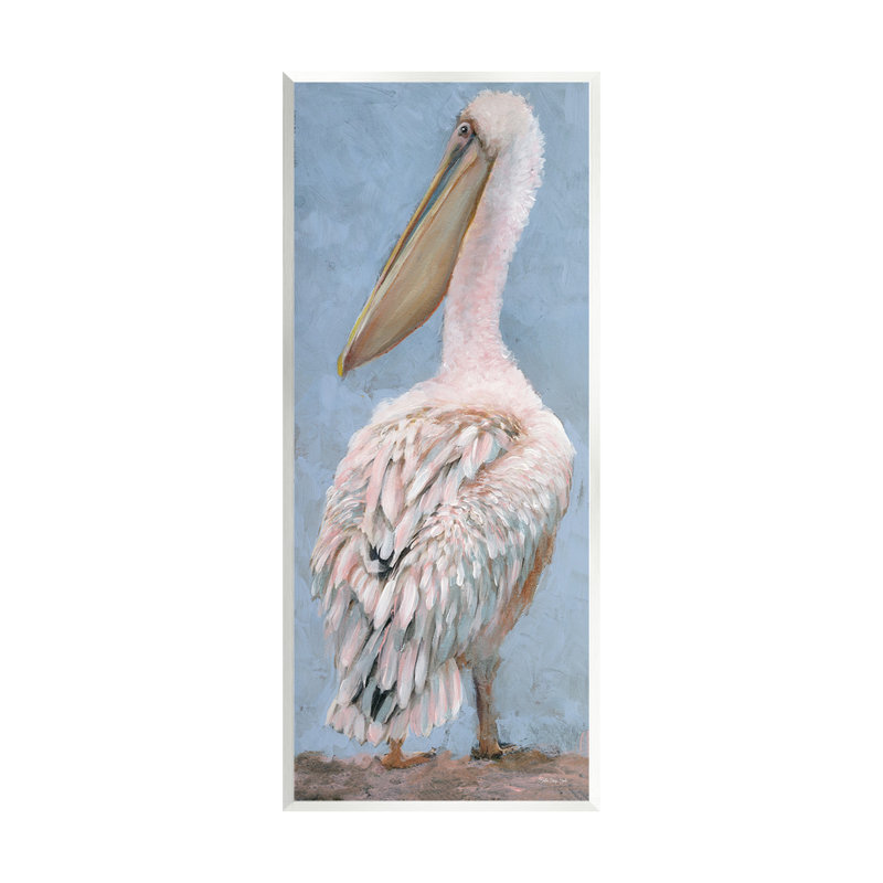 Art traditionnel sur plaque de vue de pélican par Steller Design Studio
