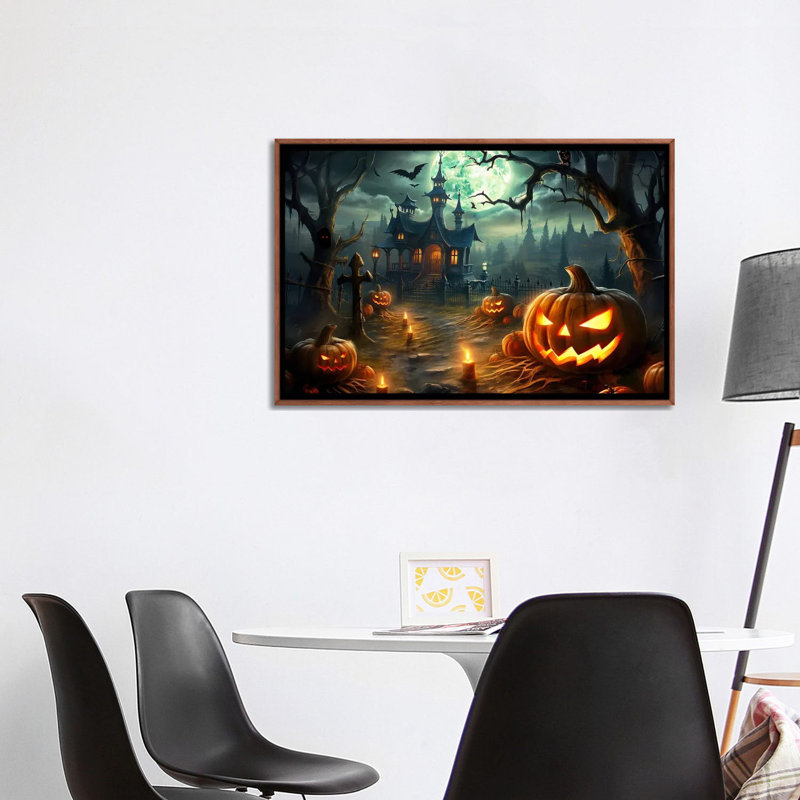 Tricks Or Treats - reproduction d'art murale - toile encadrée, H 26 po x l 40 po, Reproduction encadrée sans passe-partout