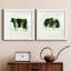 Woodgrain Cow - ensemble de 2 cadres photo-416304759-416304753