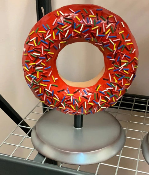 Jadie Red Donut Over Sized Statue
