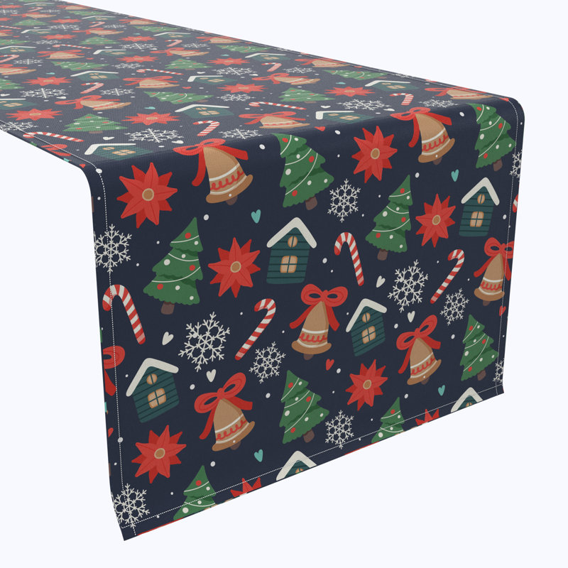 Fabric Textile Products, Inc. Table Runner, 100% Cotton, Christmas Pattern, 16" x 90"