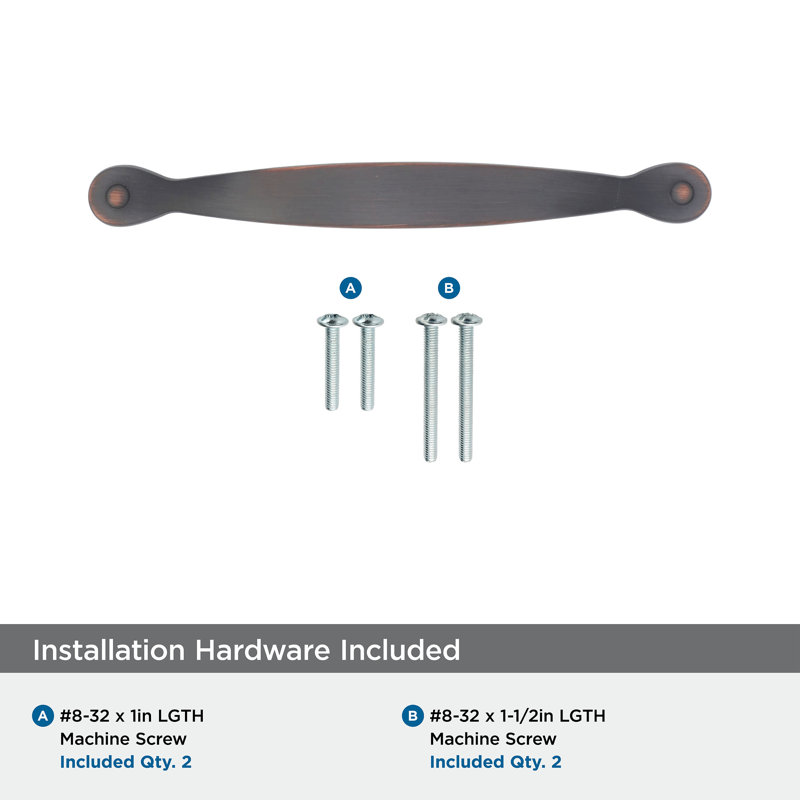 Inspirations 3-3/4 inch (96mm) Center-to-Center Oil-Rubbed Bronze Cabinet Pull - 25 Pack, 3 3/4", Oil-Rubbed Bronze