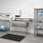 75 in Three Compartment Commercial Sink, Bowl Size 15x15x14, 16 Gauge Stainless-Steel with 2 Drainboards (KM-SC151514-15B316)