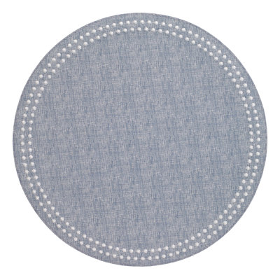 Pearls Vinyl Round Placemats