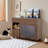 2-in-1 Modern Walnut Cat Litter Box Enclosure, Side Table with Storage & Wheels