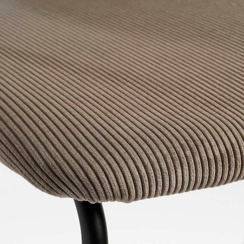 Manzanola Upholstered Counter Stool with Metal Frame, Grey