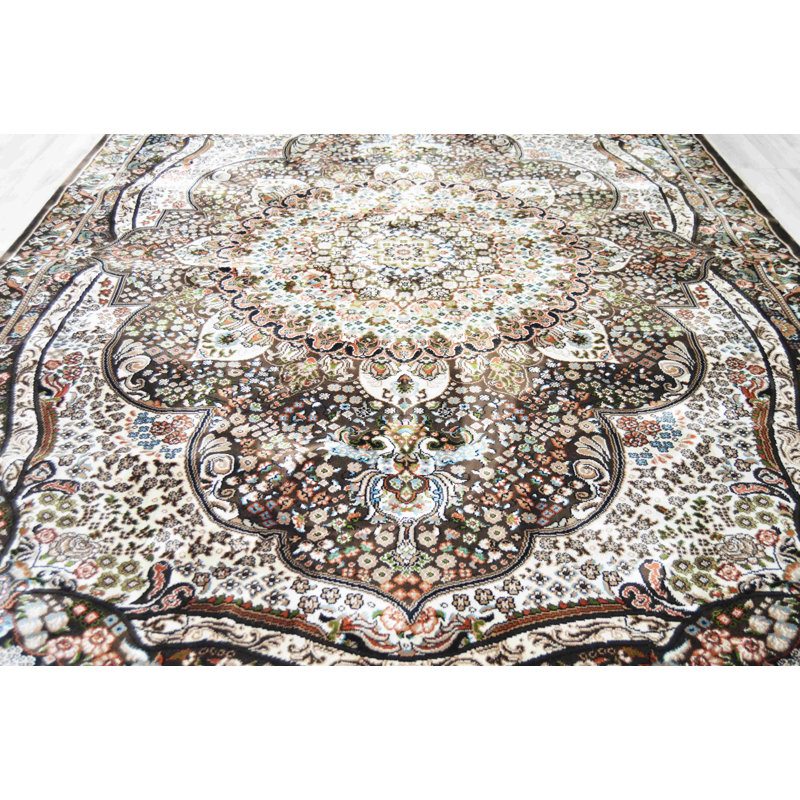 Tapis brun tissé à la machine Darwen, Tapis de couloir : 2 pi 6 po x 8 pi 2 po